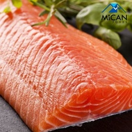 MiCAN FOODS Atlantic Salmon Fish [Frozen] Fillet, Steak Block / Slice Portion Cut, Sausage / Ikan Sa