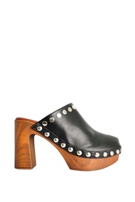 Villains SF VELA Platform Mule Heels รองเท้าส้นสูงเปิดส้นแพลตฟอร์มผู้หญิง ส้นสูง 3.9"