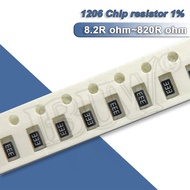 100pcs 1206 SMD 1/2W Chip Resistor 10R 100R 330R 470R 510R 820R  8.2R ~820R Ohm 5% Resistance