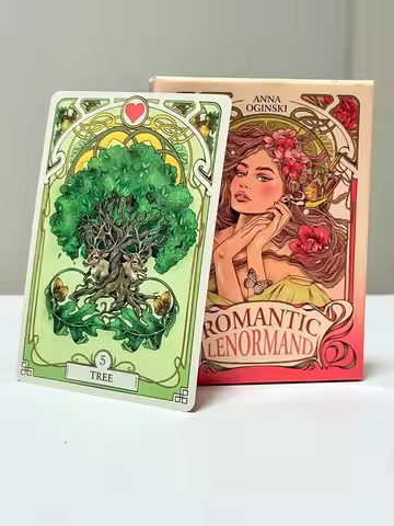 Romantic Lenormand Oracle Cards 37 Deck Art Nouveau English Vision Board Games for Party Family Wome