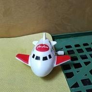COLLECTIBLE MINIATURE ,AIRASIA TOY AIRPLANE, PULLBACK MODEL FEATURING A WHITE BODY WITH RED WINGS