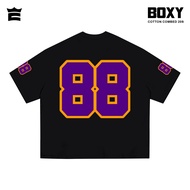 T-Shirt | Boxy Fit Cotton Jersey | Bold Bold Bold Bold | Black Black Black | EVLTG Apparel
