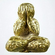 TOP PHRA PIDTA TOK RAJA LP KRON POWERFUL PROTECT ESCAPE FROM BAD THINGS RARE OLD THAI BUDDHA AMULET 