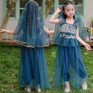 4Y-13Y Jasmine princess costume Deepavali Diwali indian India Sali set suits kid girls pavadai belly dance teen teenager