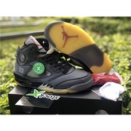 2020 off-white X Air Jordan 5 retro black/muslin-fire red for sale AK67