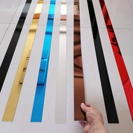 Acrylic Mirror Sticker Self-Adhesive Decorative Strip 3D Waistline TV Background Wall Ceiling Frame Strip/Self-Adhesive Striped Design Mirror Stickers / Bedroom Home Art Room DIY Wall Decals