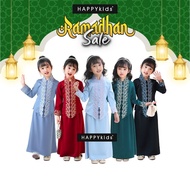 HAPPYkids Baju Raya 2025 Kurung Budak Kanak-kanak Perempuan Girls Fashion Peplum Kebaya Acetate Velv
