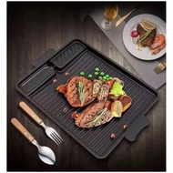 BBQ- GRILL korean barbeque grill plate rectangular grill pan 37x26cm