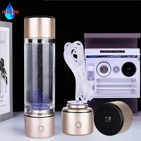 IHOOOH Rich Hydrogen Water Generator Bottle Nano Smart Cup MRET OH 7.8Hz Molecular Resonance Pure H2