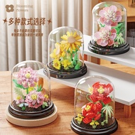 blooming  flower Building block flower potted  series Building block toy gift