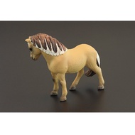 Solid Children's Realistic Animal Toy Model Norwegian Fjord Horse Little Yellow Horse Park Horse Cog
