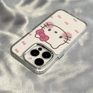 Hello Kitty Plating frame for Vivo V30 PROP v29E Y27 Y25PLUS Y16 V25 V25E V20 Y22 Y20 Y20S Y12A Y12S