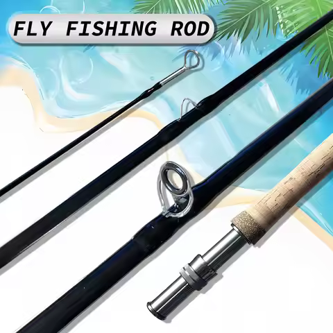 5/6Wt Fly Fishing Rod, Lightweight and Ultra-Portable, 4-Section Graphite Fly Fishing Rod, Suitable