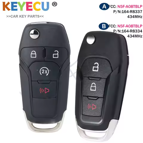 434Mhz Flip Key For Ford F-150 F-250 F-350 450 550 650 750 2023-2024 Remote Key 49 Chip FCC ID: N5F-