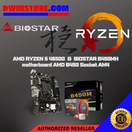 AMD RYZEN 5 4650G 4.2GHz PROCESSOR and  BIOSTAR B450MH motherboard AMD B450 Socket AM4