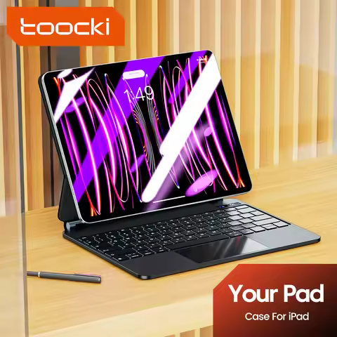 Toocki Magnetic Bluetooth Keyboard Case For iPad Air 4 5 Pro LED Display Keyboard Case For iPad Pro 