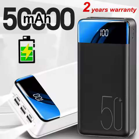 JayoWade Power Bank 50000mAh Portable Fast Charging PowerBank 50000 mAh 3 USB PoverBank Battery Char