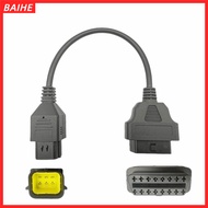 BAIHE Motorcycle ECU Read Cable, Plug and Play ABS OBD2 Adapter Cable, Durable 6 Pin to 16 Pin Motor