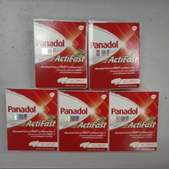 Panadol Actifast 100 Tablets Strip DEMAM Paracetamol Fever E:3/26 PANADOL ACTIFAST 100'S panadol act