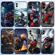 【C+3】Cool boy on a motorcycle for vivo Y18S Y18E T3 lite Y37M Z9 lite Y19s TPU soft black protective