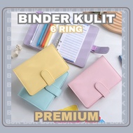A6 6-Ring Leather Binder Package - Exclusive Plain PU Binder [BUJOYUK]