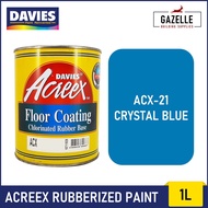 ℗◊Davies Acreex Rubberized Floor Paint Crystal Blue - 1L