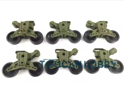 6 Plastic Road Wheels For HengLong 3898 1/16 Scale USA M4A3 Sherman Radio Control Tank Toys Outdoor 