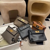 Bag Bag Leather Home Handbag Bag Platinum kelly Calfskin Handmade togo Sewn Version Bag Classic Mess
