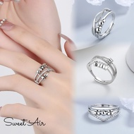 Decompression Smart Ring Pressure Relief Ring N03 Relieving Anxiety Rotatable Ring Diamond Line Rota