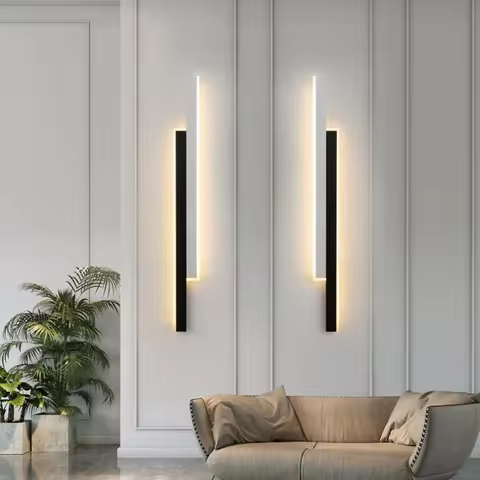 LED strip light wall lamp living room decoration modern Nordic sofa background bedroom bedside simpl