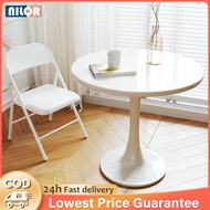 ⚪Round Coffee Table Nordic Eames Dining Table Balcony Leisure Table Office Discussion Table Meja Bul