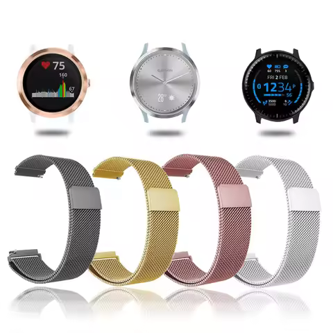 For Garmin Vivomove Trend Sport/Style/Luxe/ Watchband Smart Watch Replacement Steel Band Straps Brac