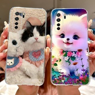 Casing For Huawei nova 7 SE P40 Lite 5G Case CDY-NX9A CDY-NX9B Cute Cartoon Cat Spider Lion Cover Fo