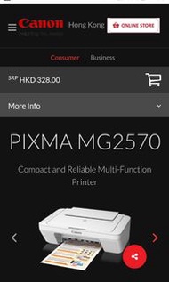 Canon MG2570 Inkjet colour printer