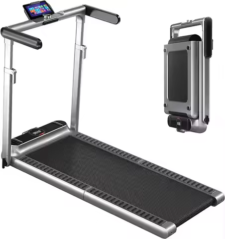 Portable Home Use Walkingpad Machine Electric Motor Treadmill 120kg Max User Weight Foldable ABS LCD