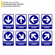 45cm x 60cm Composite Square Direction Sign 3mm ACP/