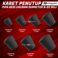 Rubber cover for iron pipes, cover model, rubber for table and chair legs, contents 5 pieces