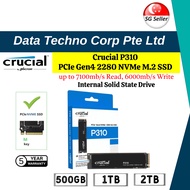 SG READY STOCK -Crucial P310 M.2 2280 PCI-Express 4.0 x4 NVMe 3D NAND Internal Solid State Drive 1TB