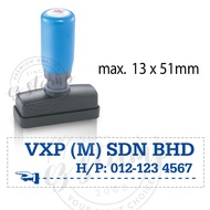 AE (13x51mm) - AE Gel Stamp / Pre-inked Stamp / Custom Made Personalized Stamp (Waterproof)