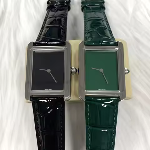 31*41mm No logo Square Watch Case Simple Sword Shape Hands for VJ42 Quartz Tank Must Cartier Movemen