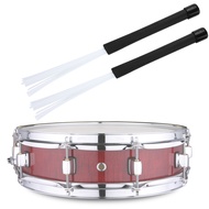 Drum Brush Pair Nylon Sticks for Jazz Drumming with Retractable Rubber Handlefor Cajon Acoustic Drum
