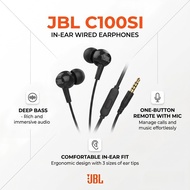 JBL C100Si 3.5mm Wired Stereo Earphones Deep Bass Music Sport Headset Sports Earphone Hands-free