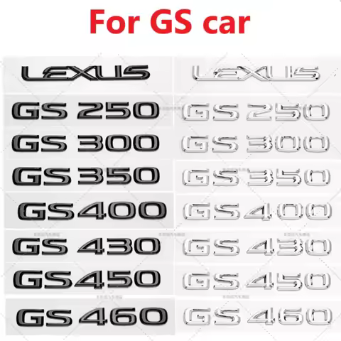 For Lexus F SPORT GS GS250 GS300 GS350 GS400 GS430 GS450 GS460 ABS Badge Sticker Front Side Rear Tru