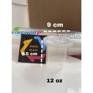 GELAS POP ICE/GELAS PLASTIK BENING/GELAS OZ UKURAN 12 OZ 14 OZ DAN 16 OZ STARINDO 1 DUS 2000 PCS