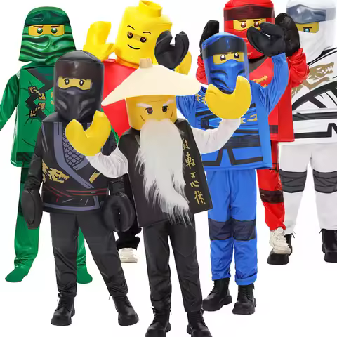 2025 New Arrival Boy Jay Kai Zane Dragon Stealth Shinobi Warrior Fancy Dress Up Child Master Sensei