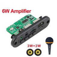 DC 5V Wireless Bluetooth DIY MP3 Decoder Board 6W Amplifier Handsfree Music Player Car FM Radio Modu