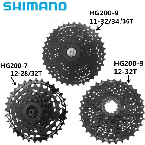 SHIMANO Tourney HG200 7s 12-28T/12-32T 8s 12-32T 9s 11-32/34T Cassette CS-HG200-7/8/9 For Mountain B