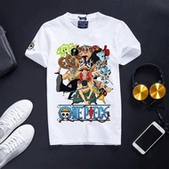 ️FREESHIP️Áo Thun In Hình Monkey D. Luffy "Băng Hải Tặc Mũ Rơm" One Piece Trắng Cực Đẹp Kèm Logo Tay