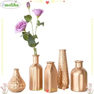 MOLIHA Gold Glass Vase Home Decor Ornaments Modern Flower Bottle