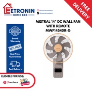 Mistral 14" DC Wall Fan w Remote MWF1454DR-G